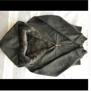 ❌❌❌SOLD juicy brand rabbit fur reversible hoodie